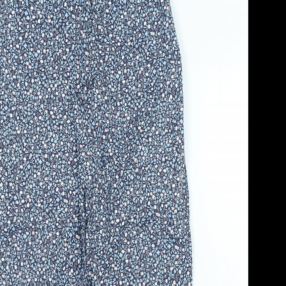 Womens UK Size S Marks and Spencer Regular Fit  Blue Trousers