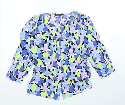 Womens UK Size 8 Marks and Spencer Multicoloured Basic Button-Up