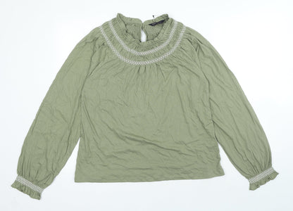 Womens UK Size 10 Marks and Spencer Green Basic Blouse