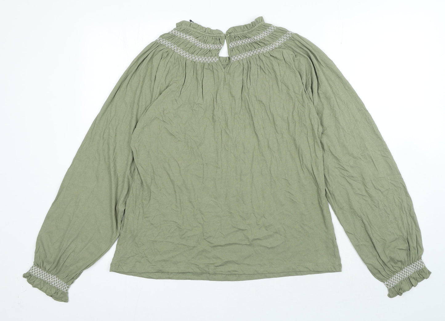 Womens UK Size 10 Marks and Spencer Green Basic Blouse