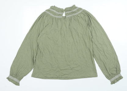 Womens UK Size 10 Marks and Spencer Green Basic Blouse