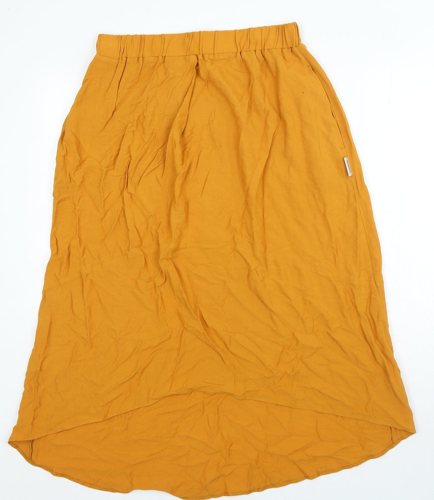 penn&ink n.y Womens Orange Viscose A-Line Skirt Size 10