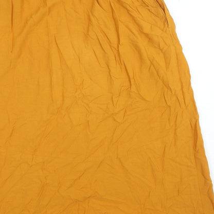 penn&ink n.y Womens Orange Viscose A-Line Skirt Size 10