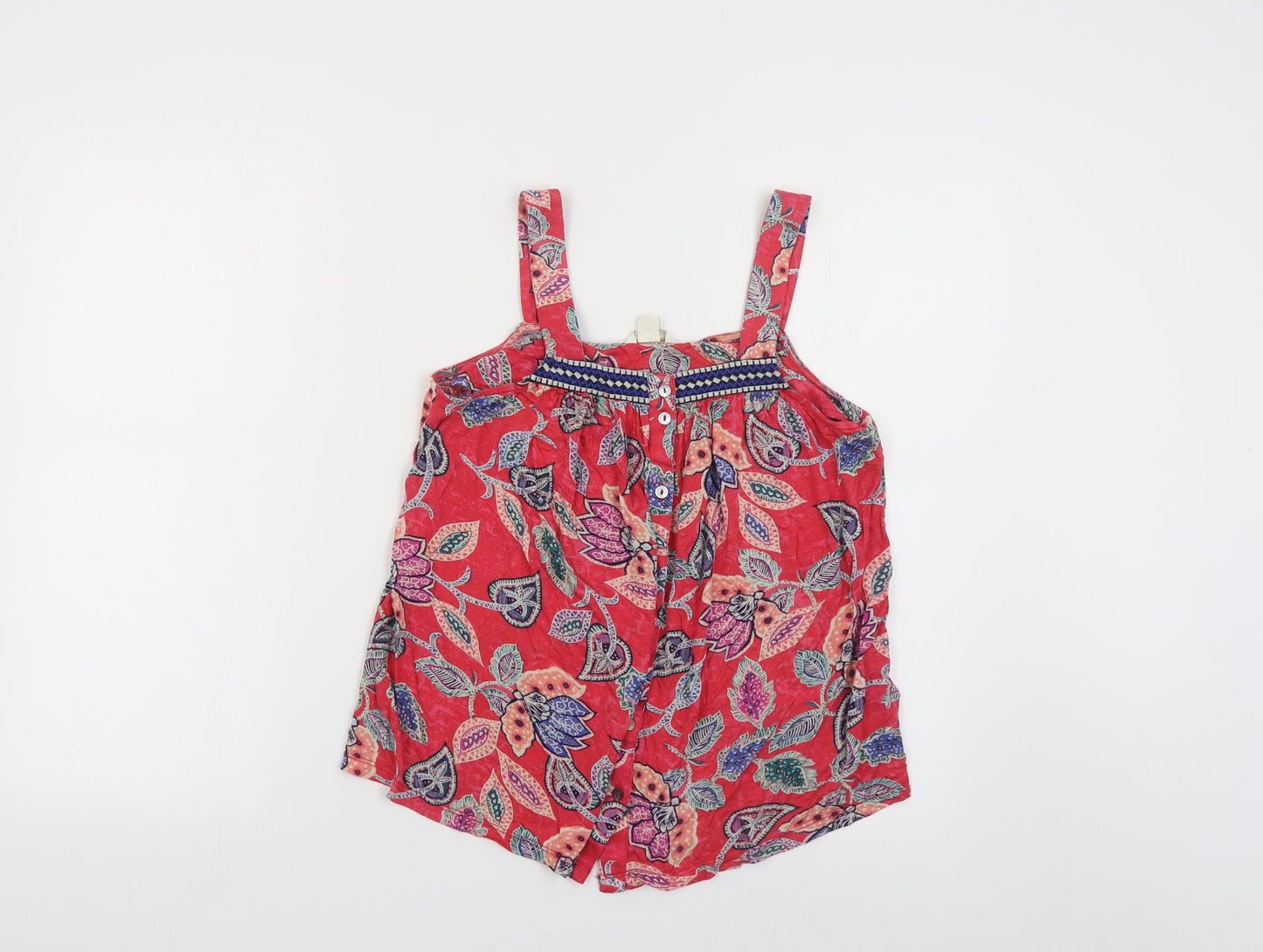 Womens UK Size 8 Monsoon Red Basic Tank