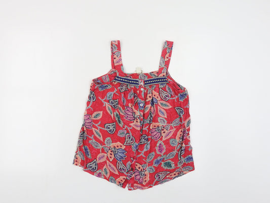 Womens UK Size 8 Monsoon Red Basic Tank