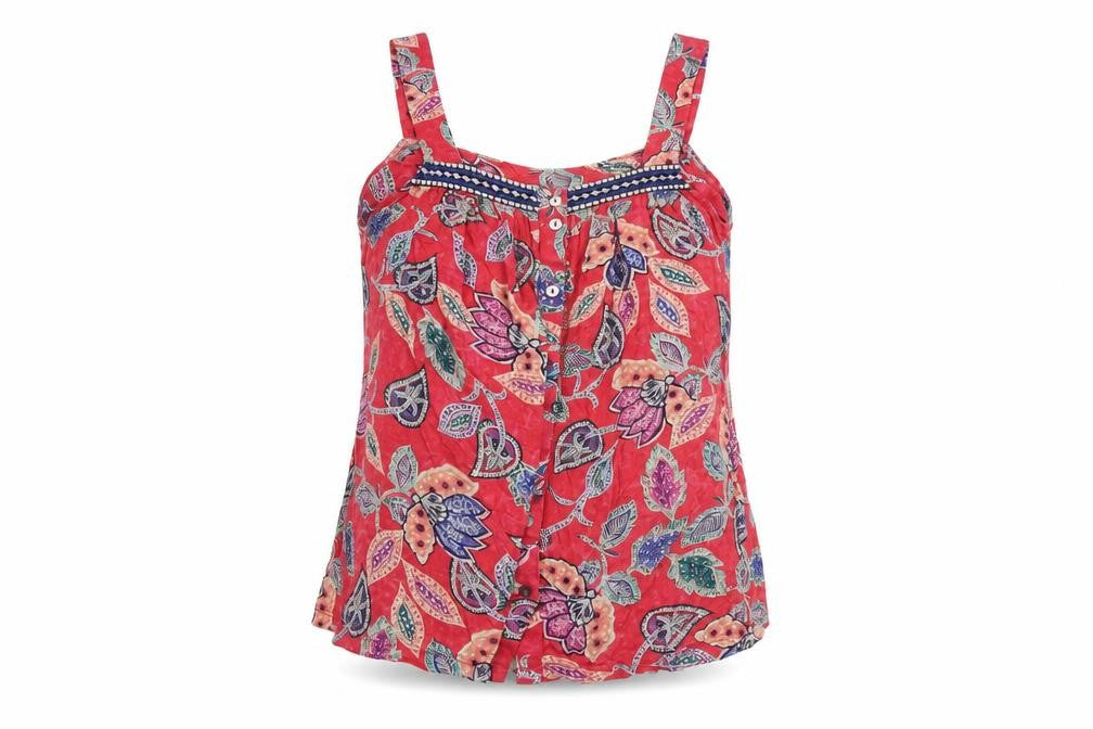 Womens UK Size 8 Monsoon Red Basic Tank