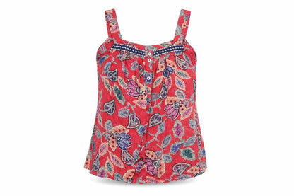 Womens UK Size 8 Monsoon Red Basic Tank