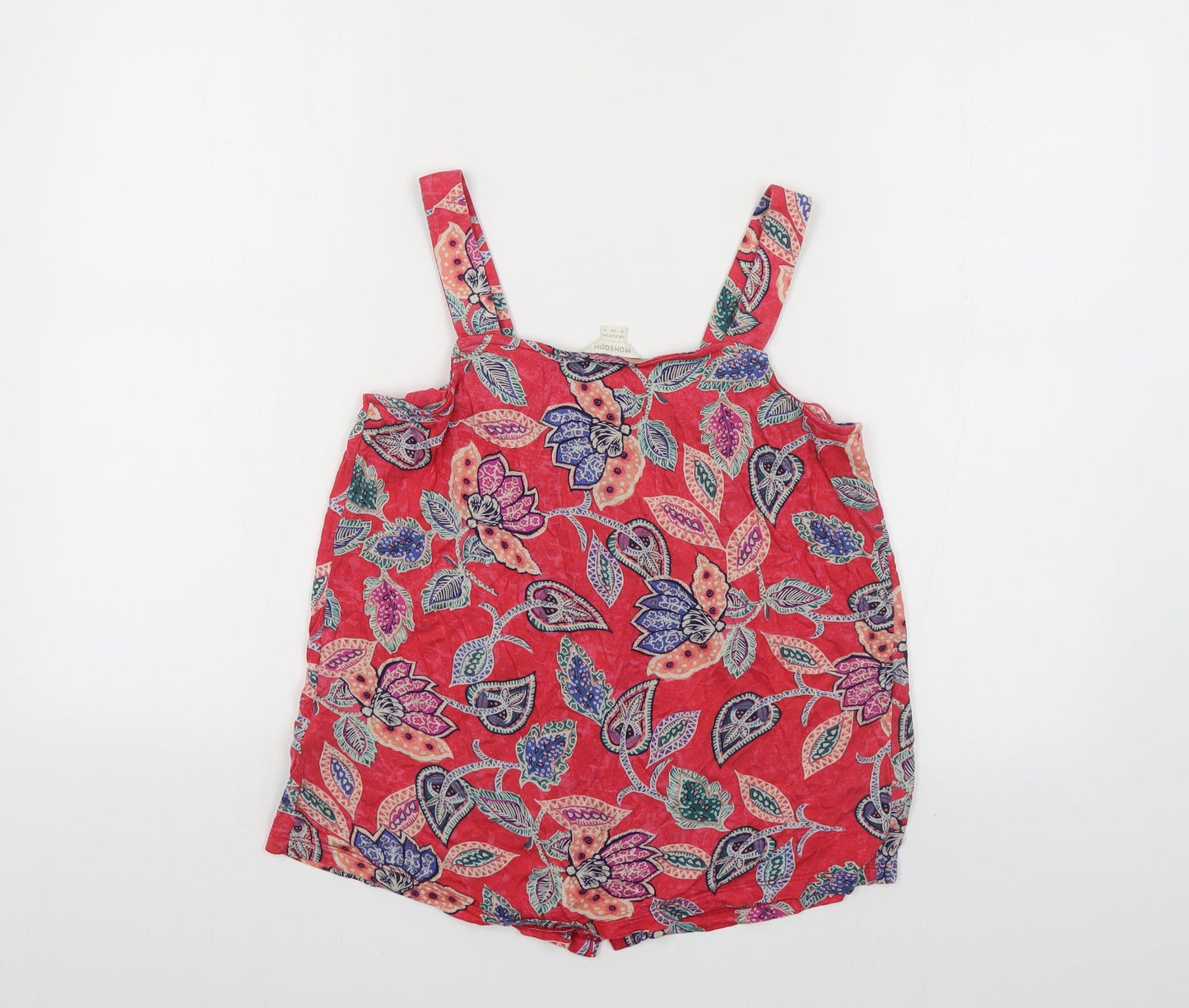 Womens UK Size 8 Monsoon Red Basic Tank