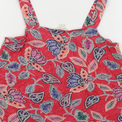 Womens UK Size 8 Monsoon Red Basic Tank