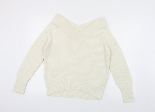 Womens UK Size 8 Topshop Ivory Shrug Jumper