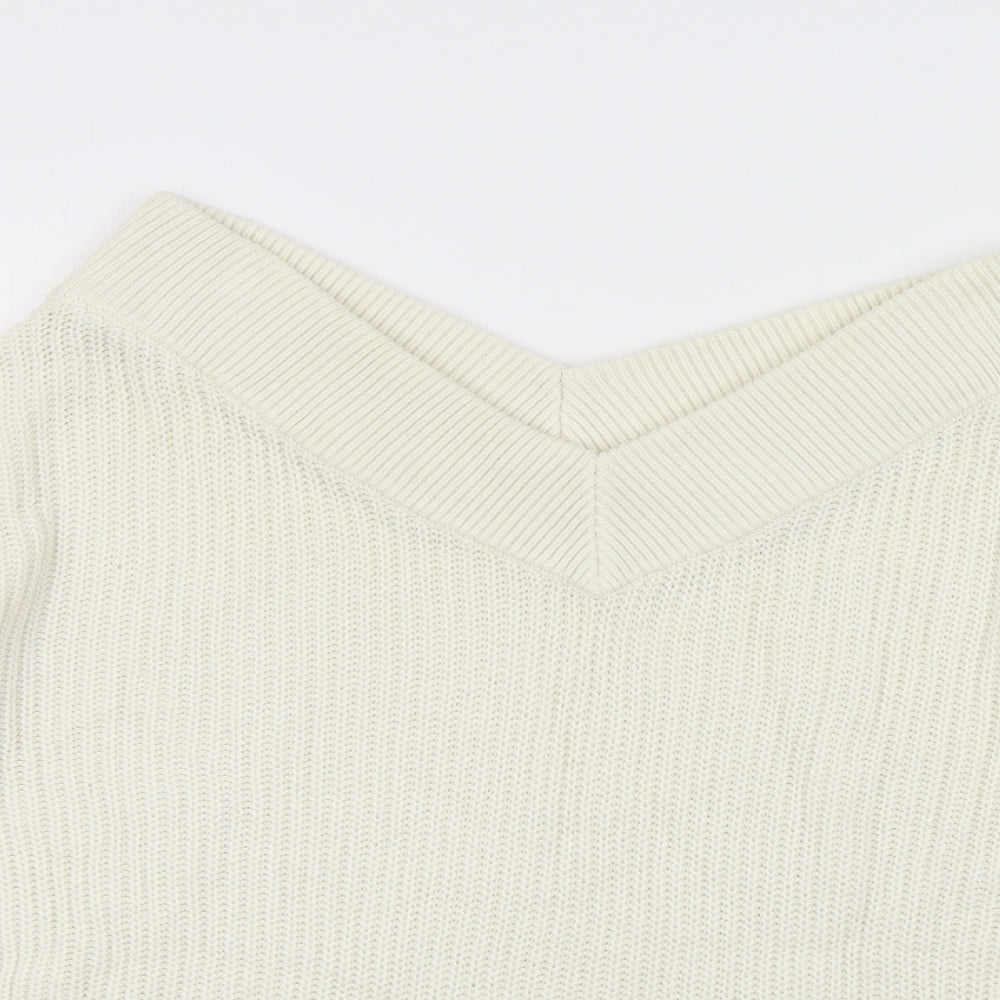 Womens UK Size 8 Topshop Ivory Shrug Jumper