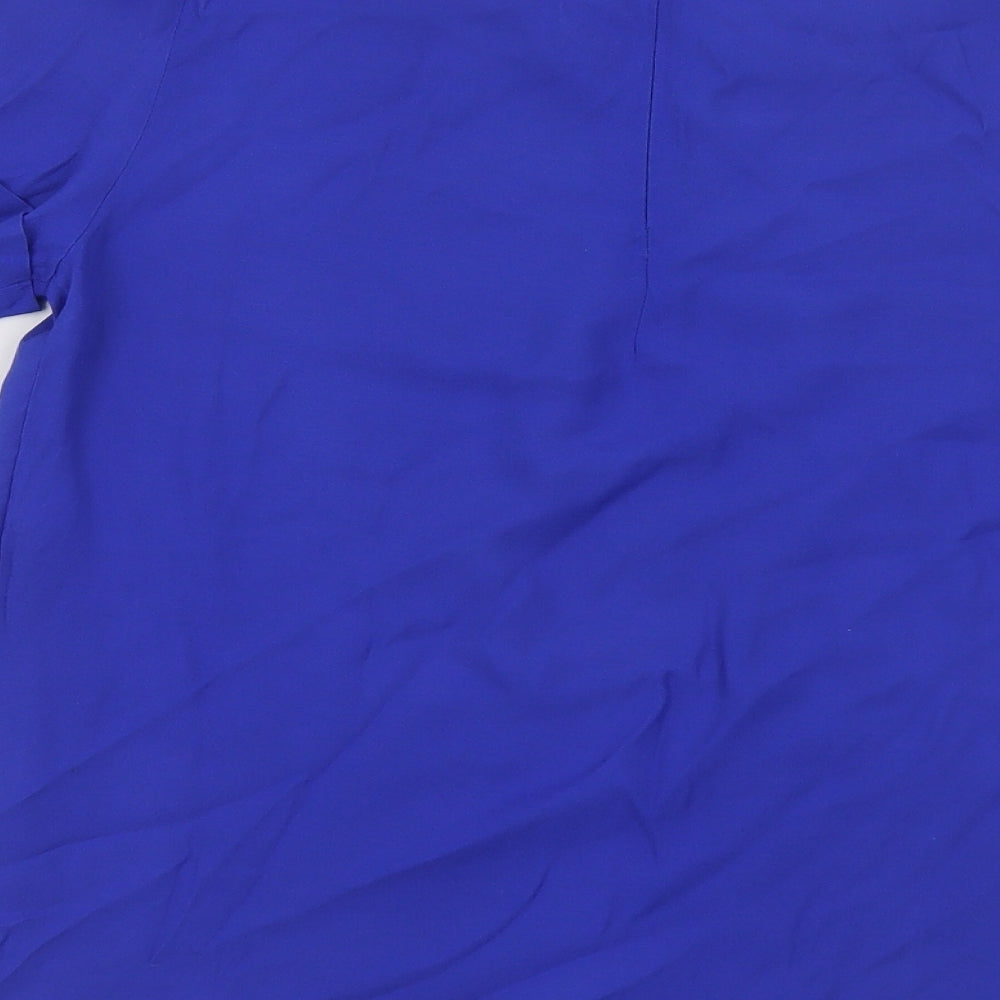 Womens UK Size S Zara Blue Basic Blouse