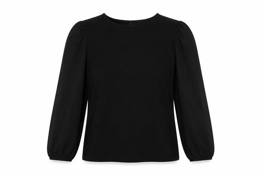 Womens UK Size M United Colors of Benetton Black Basic Button-Up