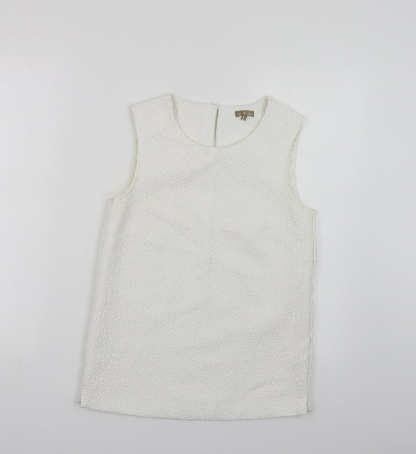 Womens UK Size 8 M&Co White Basic Tank