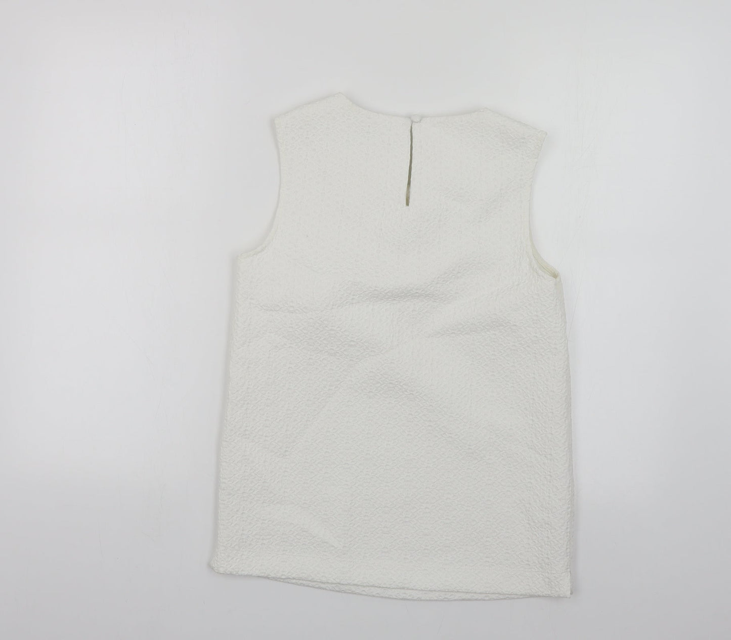 Womens UK Size 8 M&Co White Basic Tank