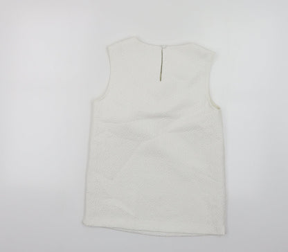Womens UK Size 8 M&Co White Basic Tank