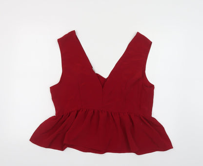Womens UK Size 18 ASOS Red Basic Tank
