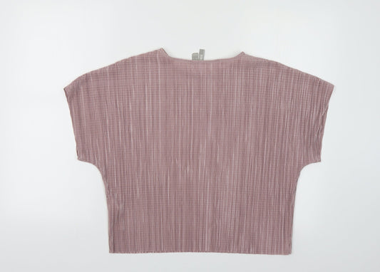 Womens UK Size 4 ASOS Pink Basic Blouse