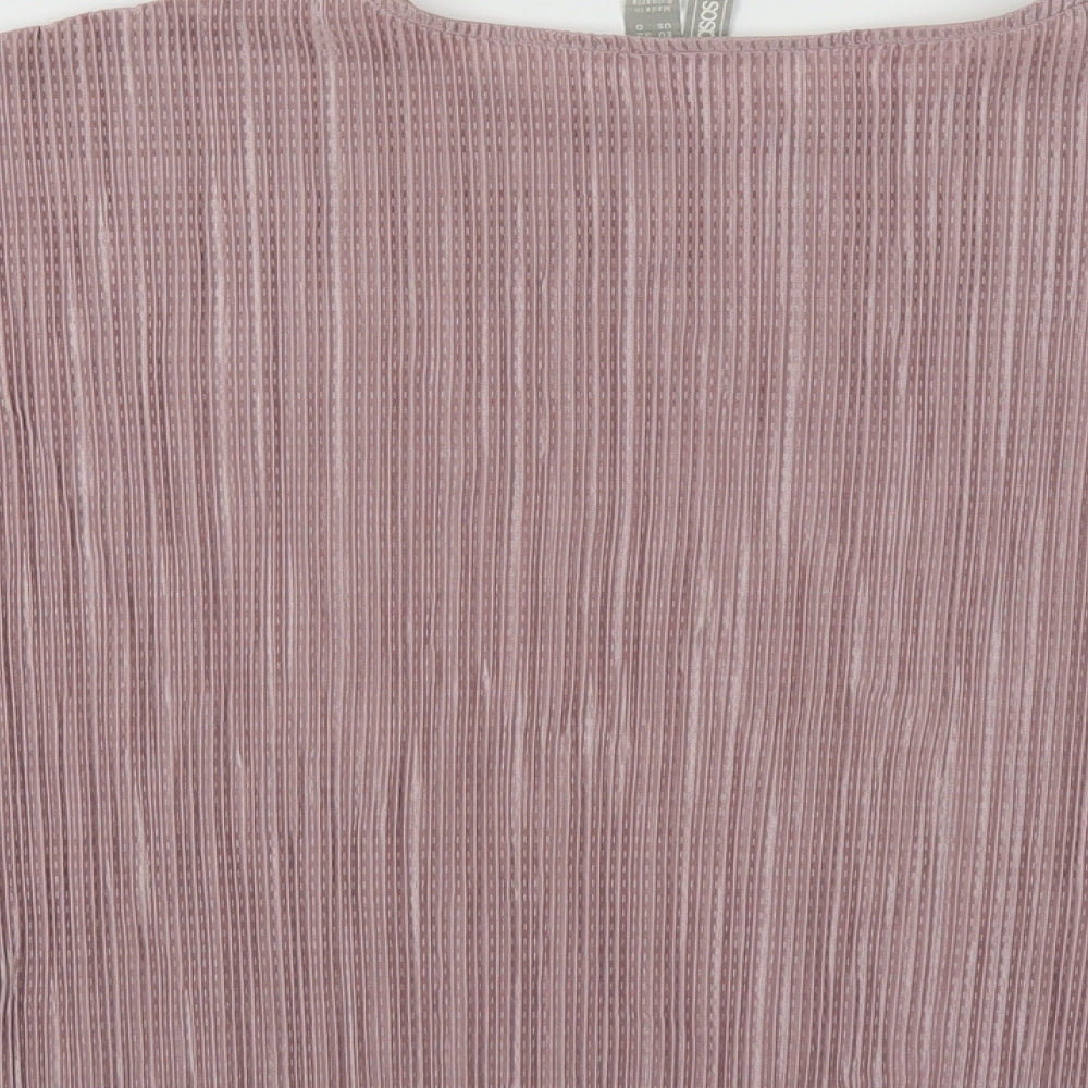 Womens UK Size 4 ASOS Pink Basic Blouse