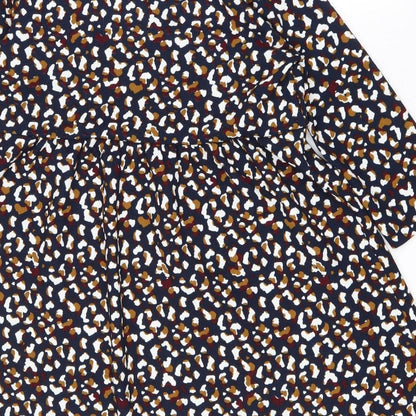 La Redoute Womens Black Geometric Polyester Fit & Flare Size 10 V-Neck Pullover