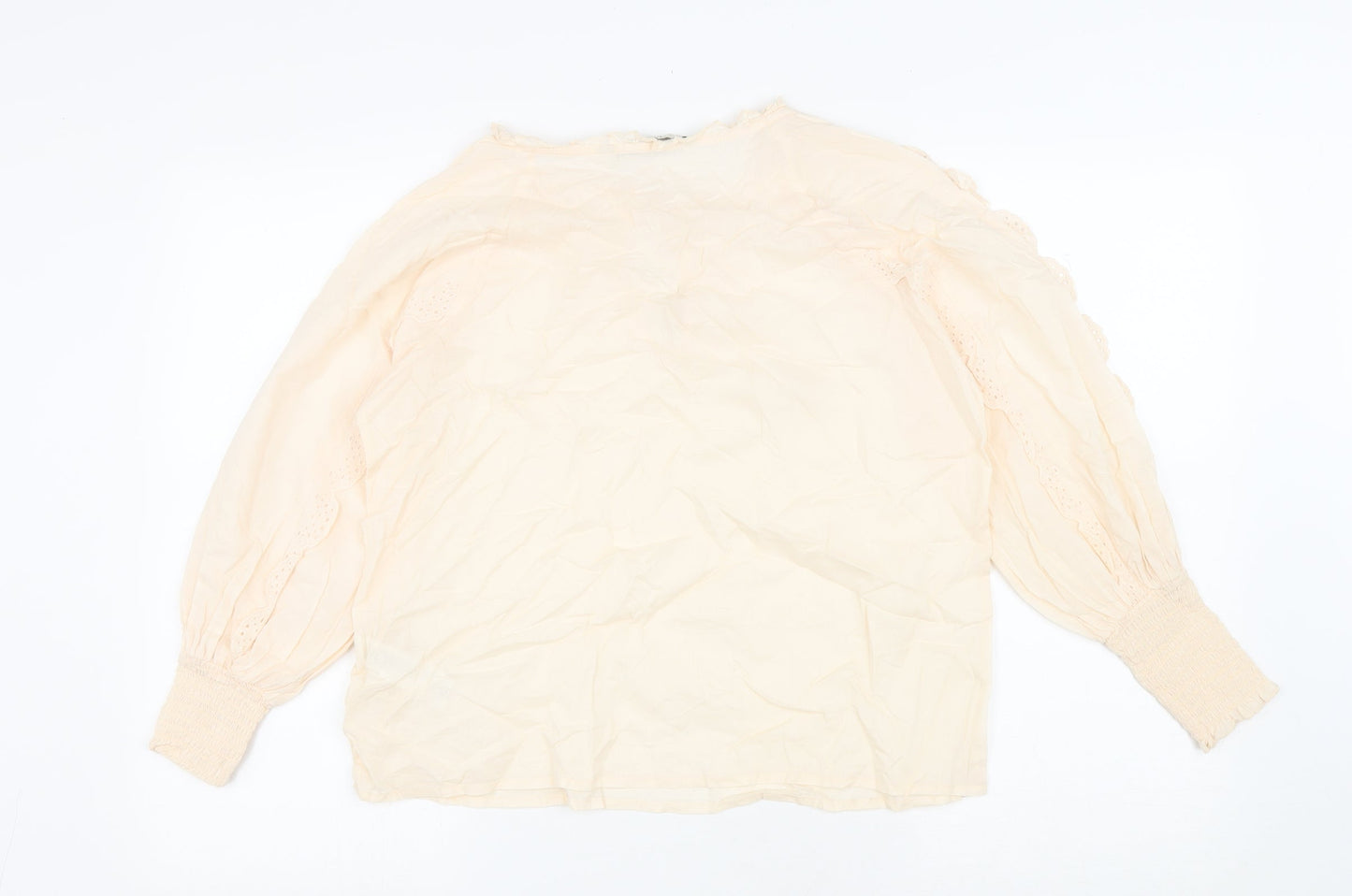 Womens UK Size S Zara Ivory Basic Blouse