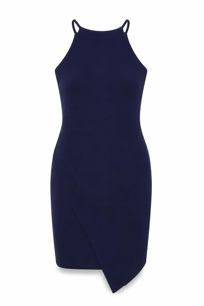 River Island Womens Blue Polyester Sheath Size 8 Round Neck Pullover