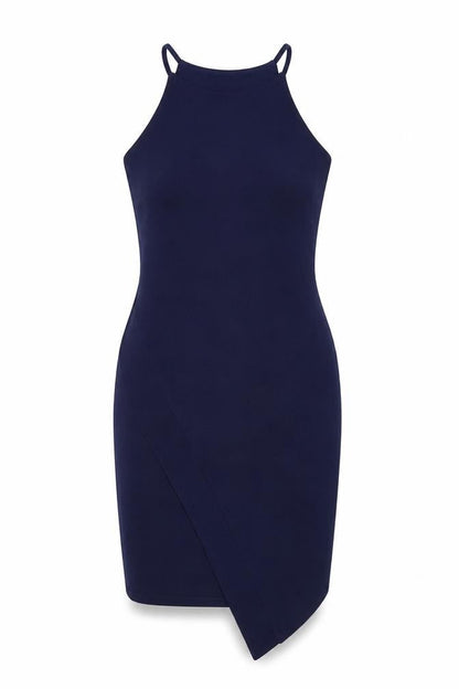 River Island Womens Blue Polyester Sheath Size 8 Round Neck Pullover