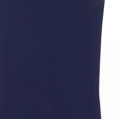 River Island Womens Blue Polyester Sheath Size 8 Round Neck Pullover