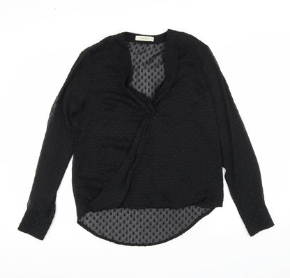 Womens UK Size 10 Oasis Black Basic Blouse