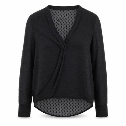 Womens UK Size 10 Oasis Black Basic Blouse