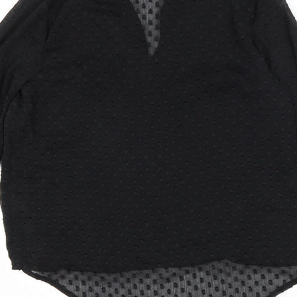 Womens UK Size 10 Oasis Black Basic Blouse