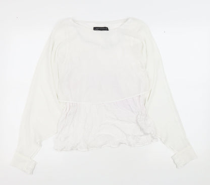 Womens UK Size M Zara White Basic Blouse