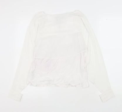 Womens UK Size M Zara White Basic Blouse