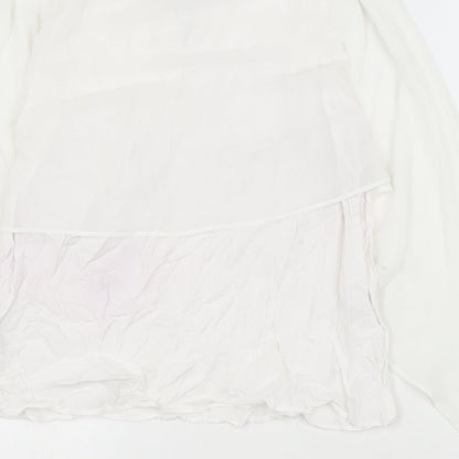 Womens UK Size M Zara White Basic Blouse