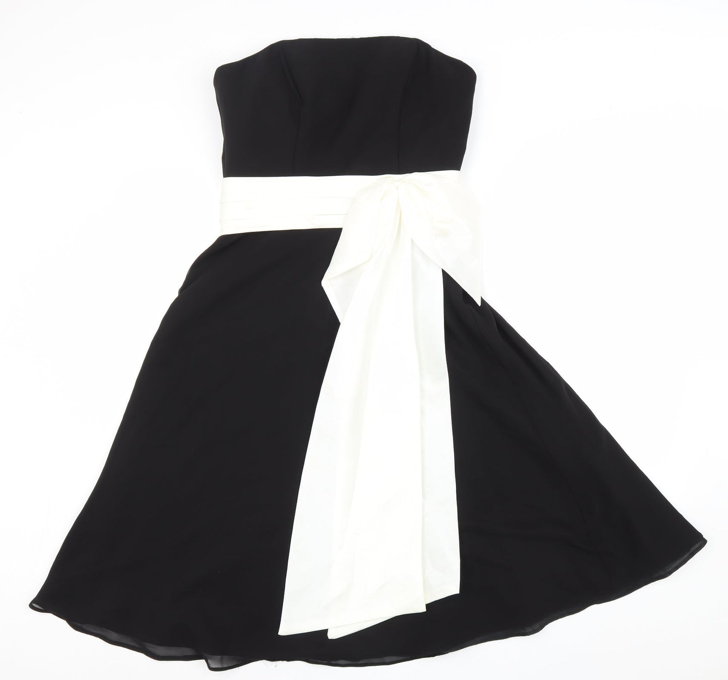 Ebony Rose Womens Black Polyester Fit & Flare Size 12 Sweetheart Zip