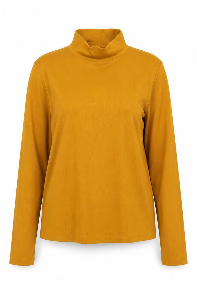 H&M Womens Yellow High Neck Polyester Pullover Jumper Size M