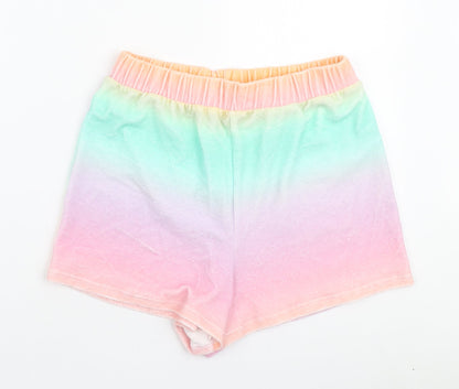 ASOS Womens Multicoloured Polyester Sweat Shorts Size 6 L3 in Regular Pull On - Ombre