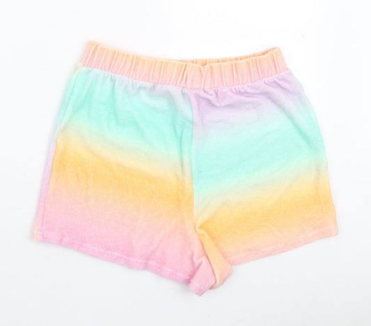 ASOS Womens Multicoloured Polyester Sweat Shorts Size 6 L3 in Regular Pull On - Ombre