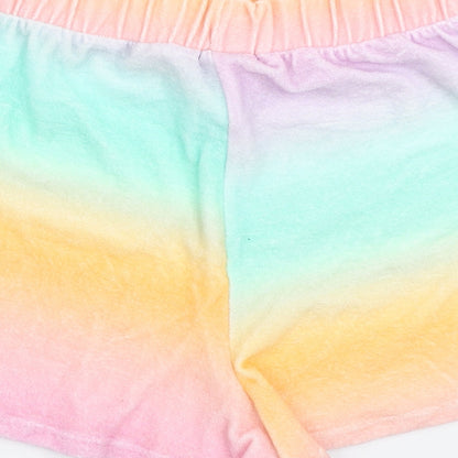 ASOS Womens Multicoloured Polyester Sweat Shorts Size 6 L3 in Regular Pull On - Ombre