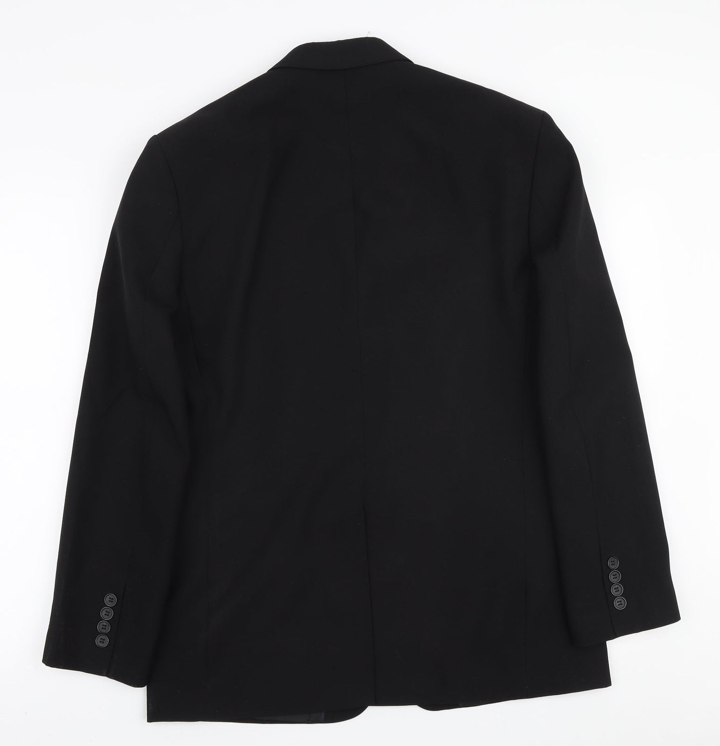 George Mens Black Polyester Jacket Blazer