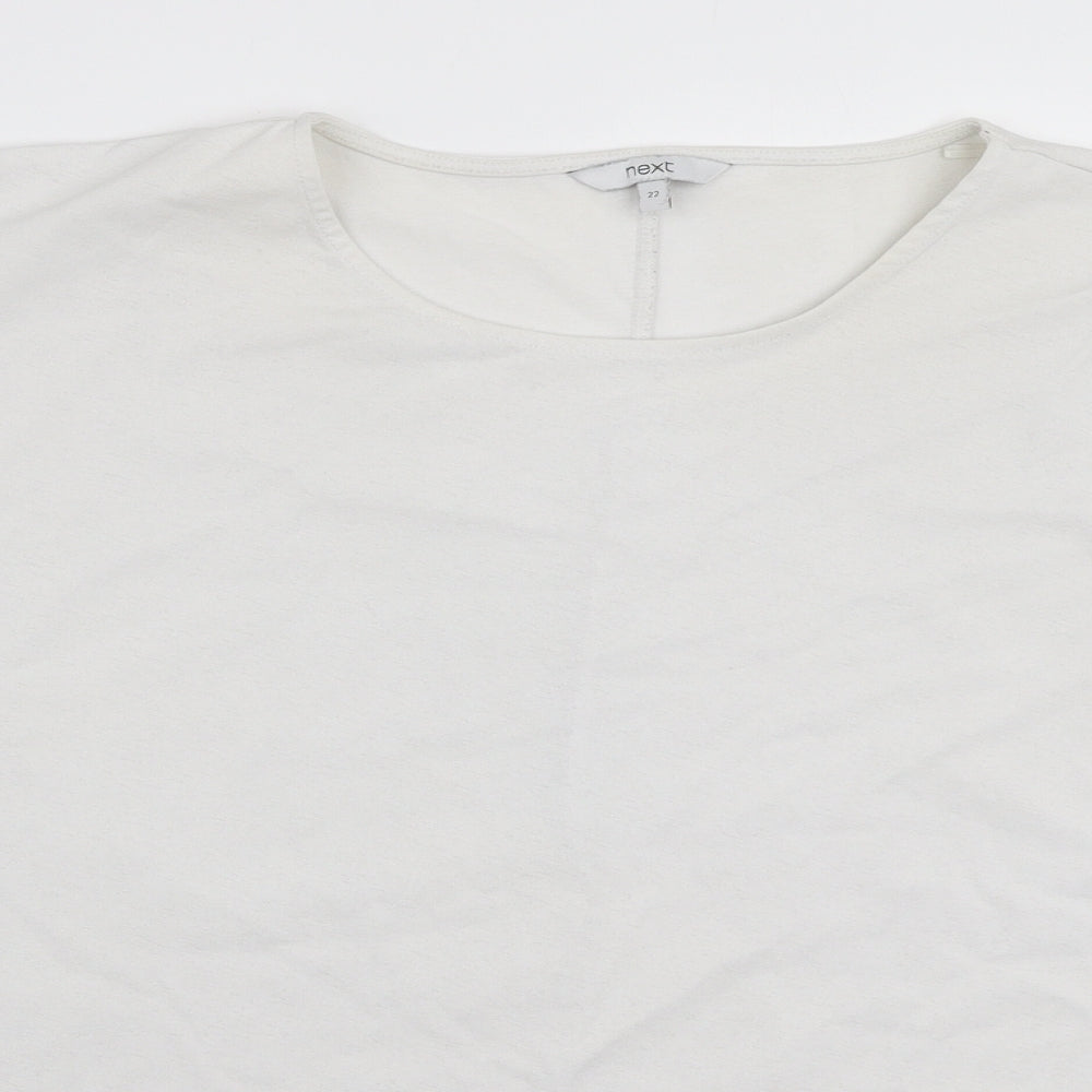 Womens UK Size 22 NEXT White Basic T-Shirt