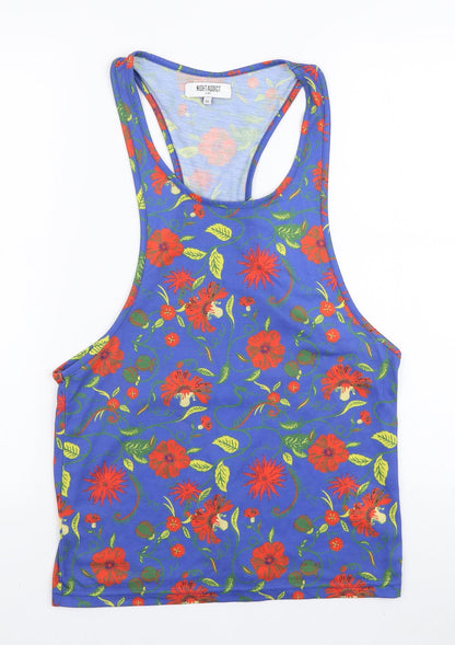 Womens UK Size XS Night Addict Blue Basic Tank