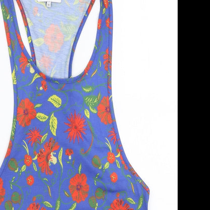 Womens UK Size XS Night Addict Blue Basic Tank