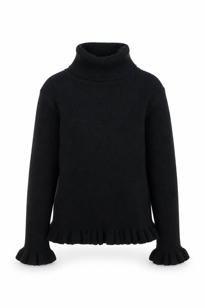 Matalan Girls Black Roll Neck Cotton Pullover Jumper Size 8 Years Pullover