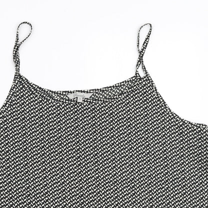 Womens UK Size 20 Peacocks Black Camisole Tank