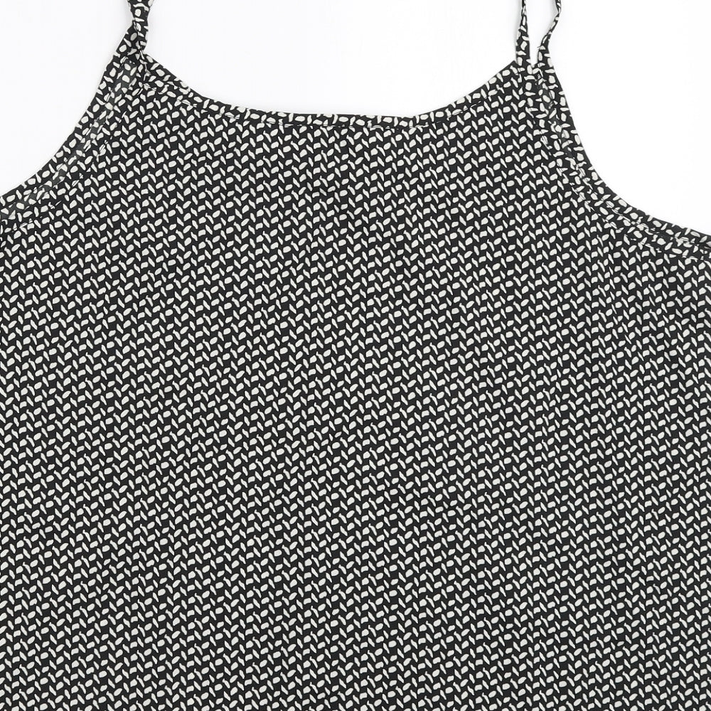 Womens UK Size 20 Peacocks Black Camisole Tank