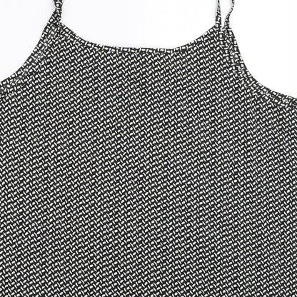 Womens UK Size 20 Peacocks Black Camisole Tank