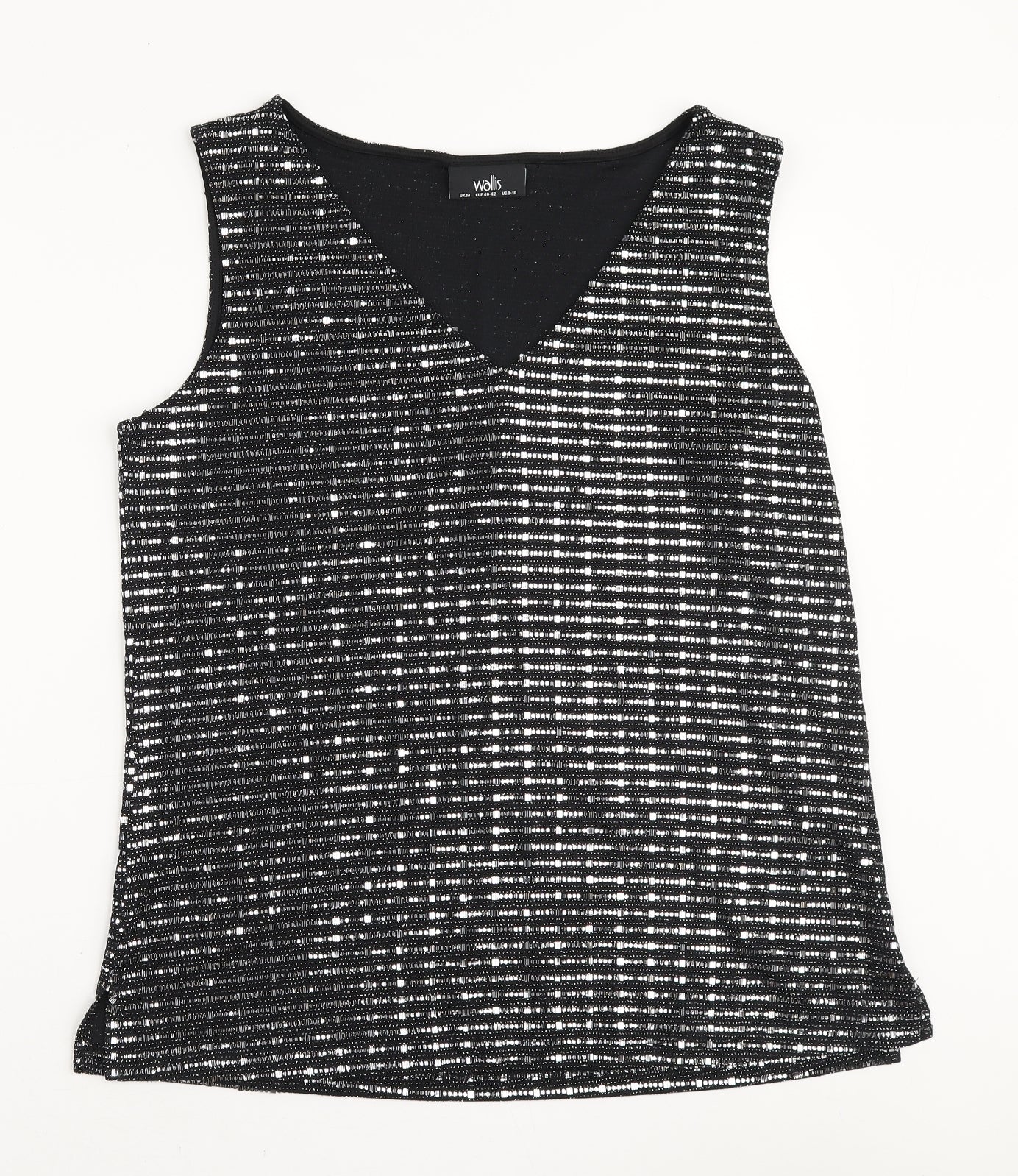 Womens UK Size M Wallis Black Basic Tank