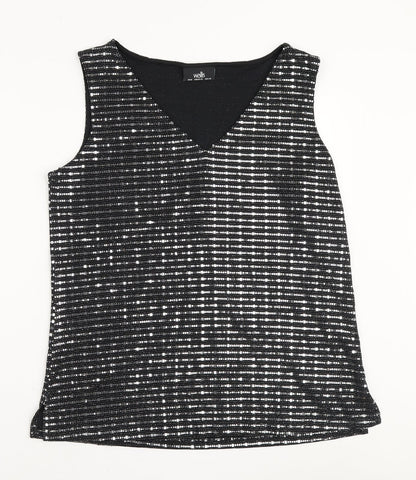 Womens UK Size M Wallis Black Basic Tank