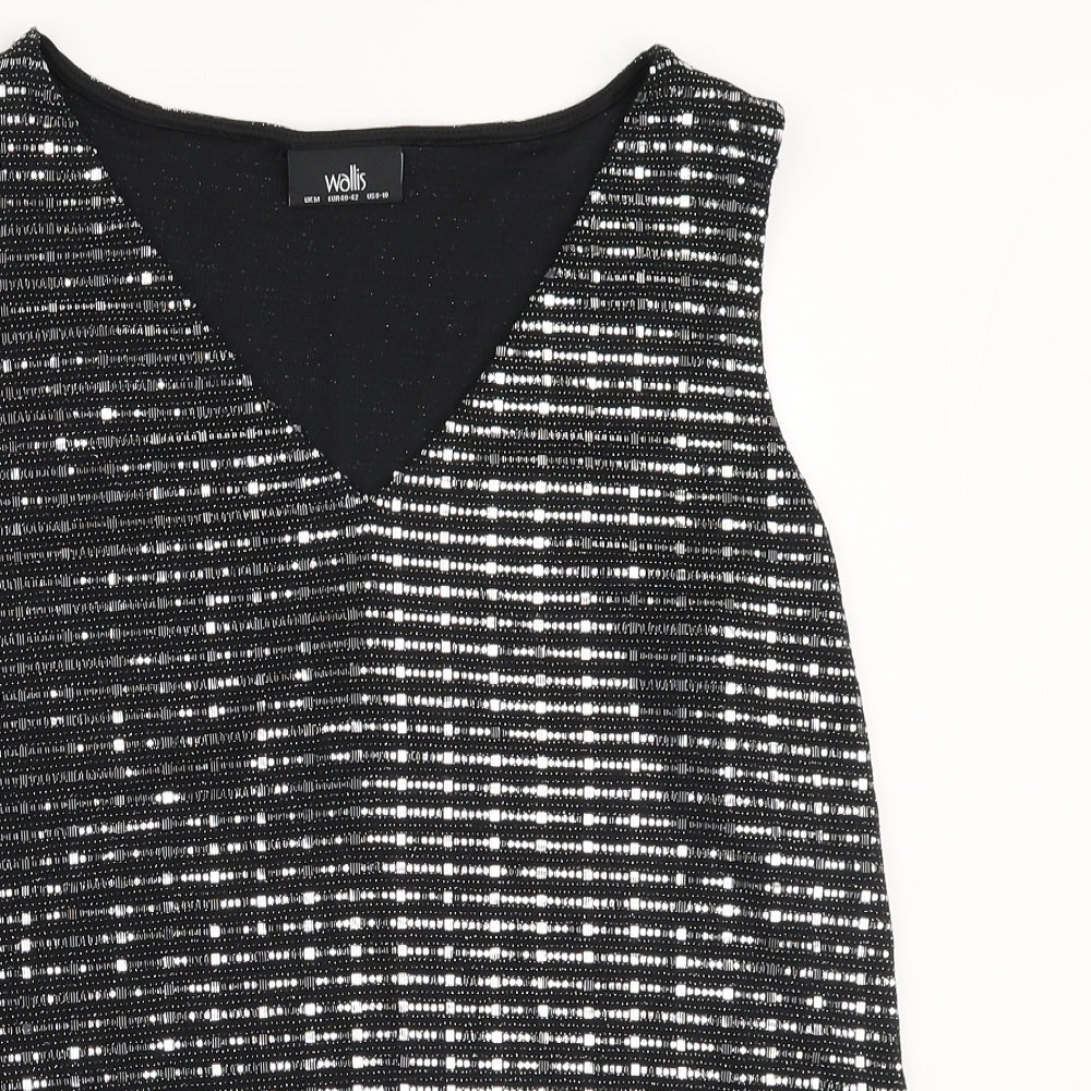 Womens UK Size M Wallis Black Basic Tank